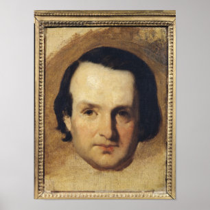 Study for a portrait of Victor Hugo  c.1836 Poster