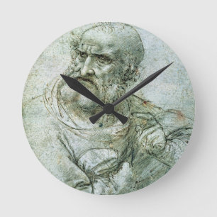 Study for an Apostle from The Last Supper, c.1495 Round Clock