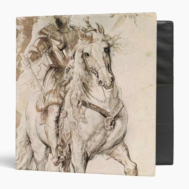 Study for an equestrian portrait binder (Front/Inside)