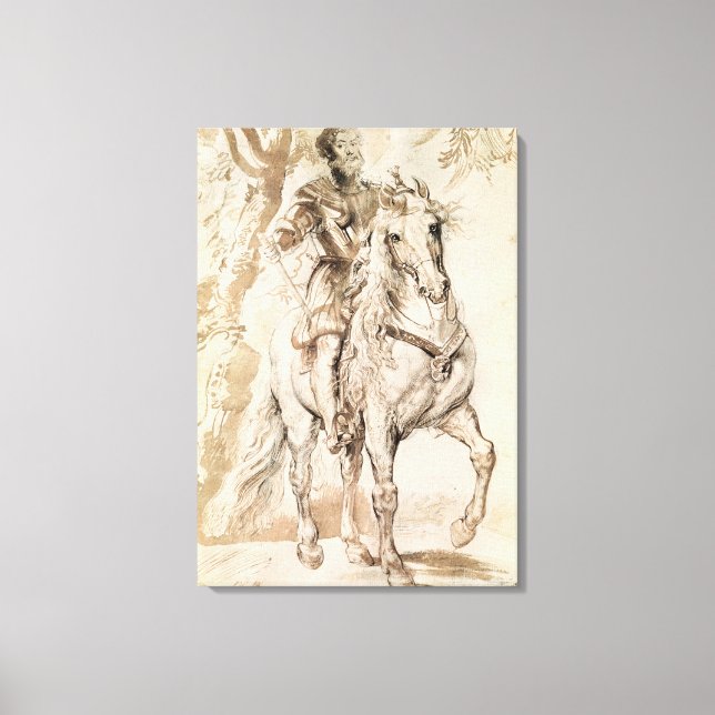 Study for an equestrian portrait canvas print (Front)