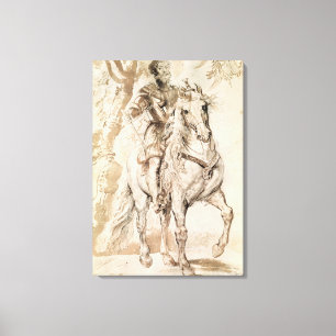 Study for an equestrian portrait canvas print
