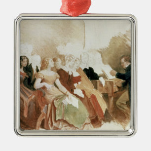 Study for An Evening at Baron von Spaun's Metal Ornament