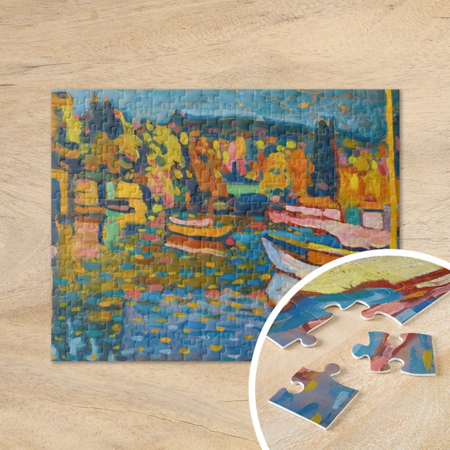 Study for Autumn Landscape with Boats | Kandinsky Jigsaw Puzzle (Creator Uploaded)