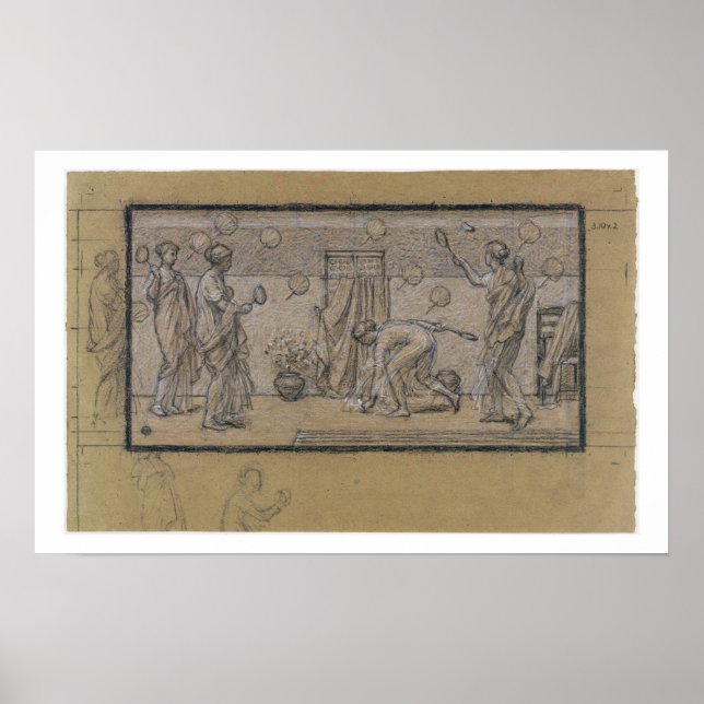 Study for Battledore and Shuttlecock, c.1871 (chal Poster (Front)