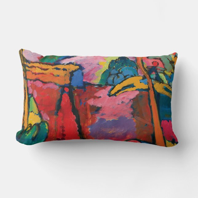 Study for Improvisation V by Wassily Kandinsky Lumbar Pillow (Front)