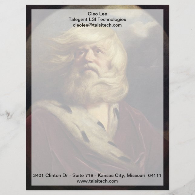 Study for King Lear - Joshua Reynolds Letterhead (Front)