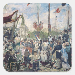 Study for 'Le 14 Juillet 1880', 1880-84 Square Sticker