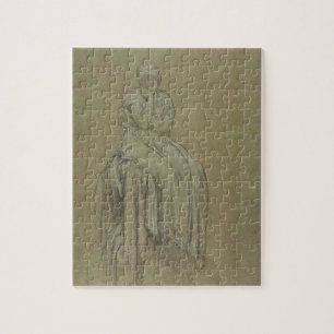 Study for Solitude, c.1890 (chalk on paper) Jigsaw Puzzle