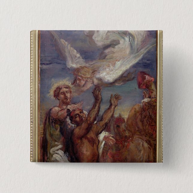 Study for St. Philip 2 Inch Square Button (Front)