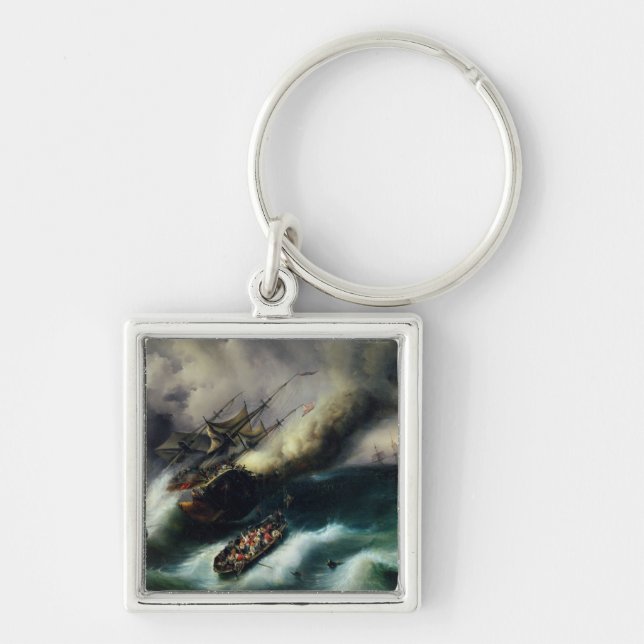Study for The Burning of the 'Kent' in 1825 Keychain (Front)