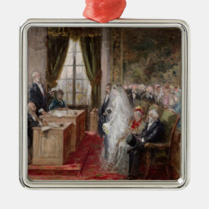 Study for the Civil Marriage Metal Ornament