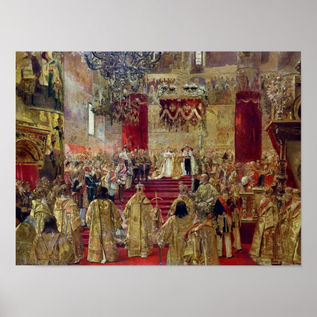 Study for the Coronation of Tsar Nicholas II Poster (Front)