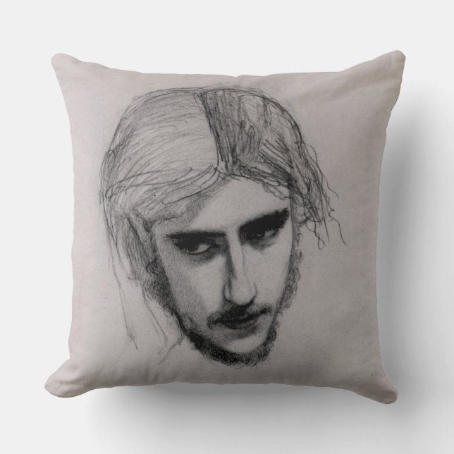 Study for the Head of Ferdinand for 'Ferdinand Lur Throw Pillow (Front)