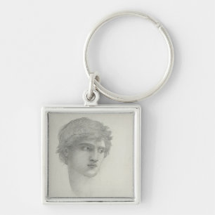 Study for the Head of Perseus (pencil on paper) Keychain