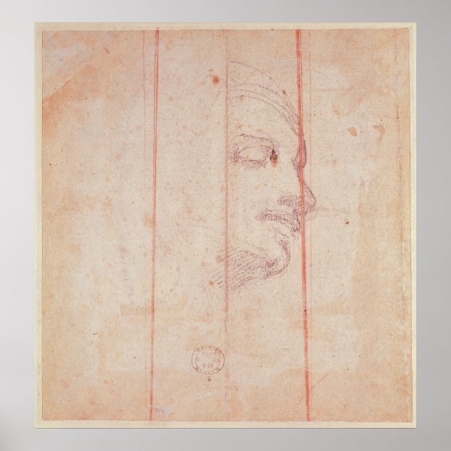 Study for the Head of the Libyan Sibyl Poster (Front)