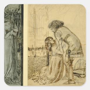 Study for the painted panels on the St. George Cab Square Sticker