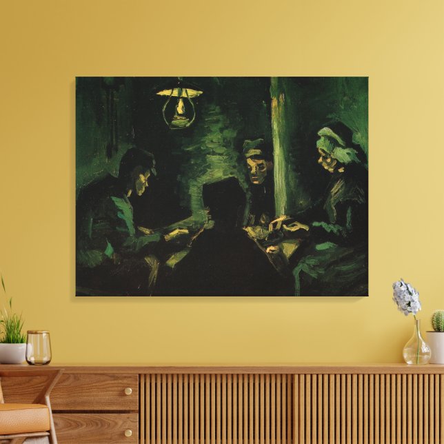 Study for The Potato Eaters by Vincent van Gogh Canvas Print (Insitu(LivingRoom))