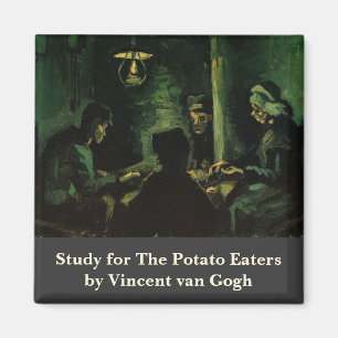 Study for The Potato Eaters by Vincent van Gogh Magnet