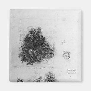 Study for the Virgin and Child with St. Anne Magnet