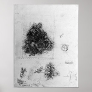Study for the Virgin and Child with St. Anne Poster