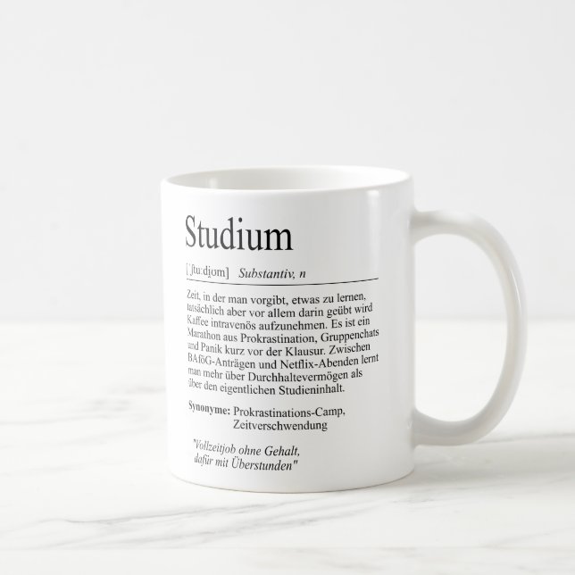 Study gift coffee mug (Right)