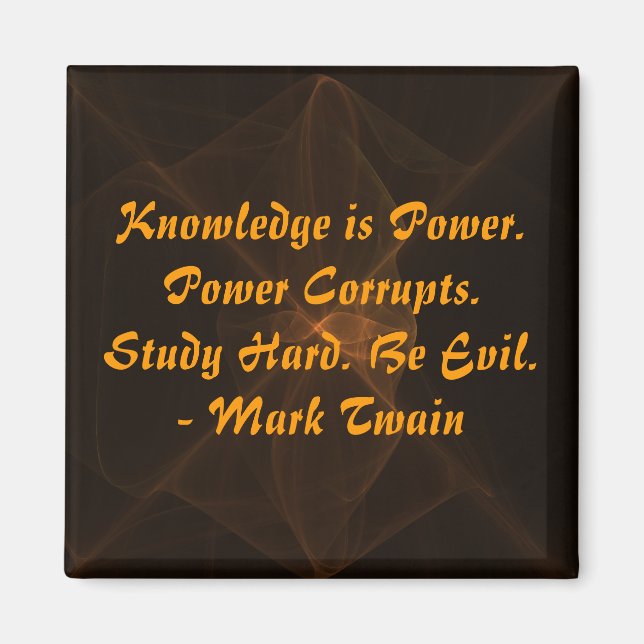 Study Hard and Be Evil Magnet (Front)