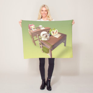 Study Hard Fleece Blanket