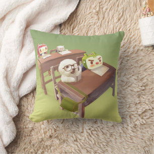 Study Hard Throw Pillow