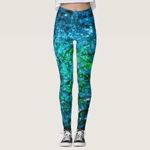 Study In Watercolor - Green Leggings