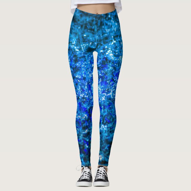 Study In Watercolor - Indigo Leggings (Front)
