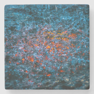 Study In Watercolor - Orange Stone Coaster