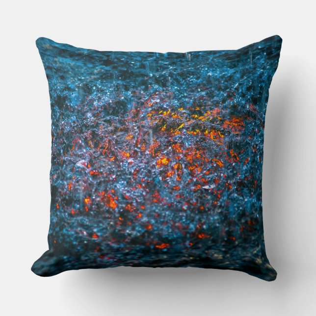 Study In Watercolor - Orange Throw Pillow (Front)