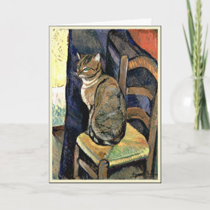 Study of a Cat, fine art painting Card