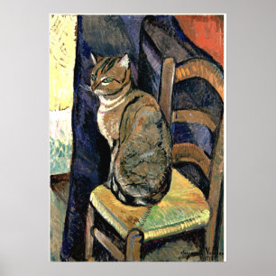 Study of a Cat, fine art painting (no frame) Poster