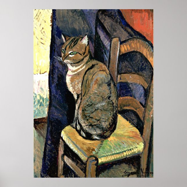 Study of a Cat, fine art painting (no frame) Poster (Front)