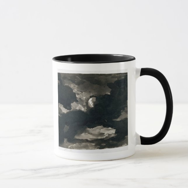 Study of a Clouded Moonlit Sky (black wash on laid Mug (Right)