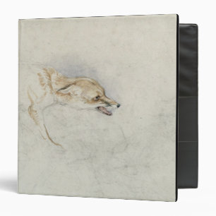 Study of a crouching Fox, facing right verso: fain Binder