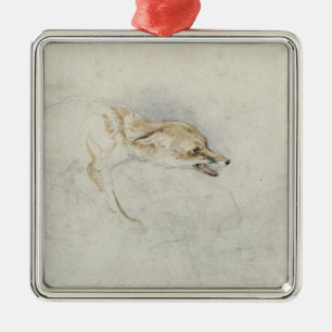 Study of a crouching Fox, facing right verso: fain Metal Ornament