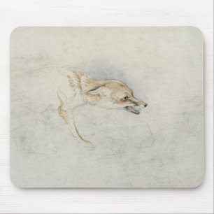Study of a crouching Fox, facing right verso: fain Mouse Pad