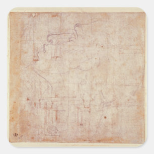 Study of a Head, 1525-26 Square Sticker
