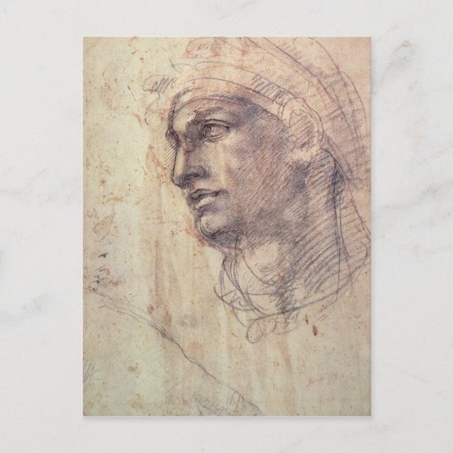 Study of a Head Postcard (Front)