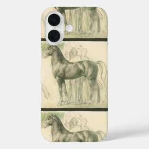 Study of a Horse by Edgar Degas, Vintage Fine Art iPhone 16 Case