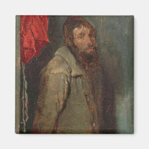 Study of a Jewish Merchant (oil on board) Magnet