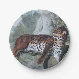 Study of a Leopard (by Jean-Baptiste Oudry) Paper Plate