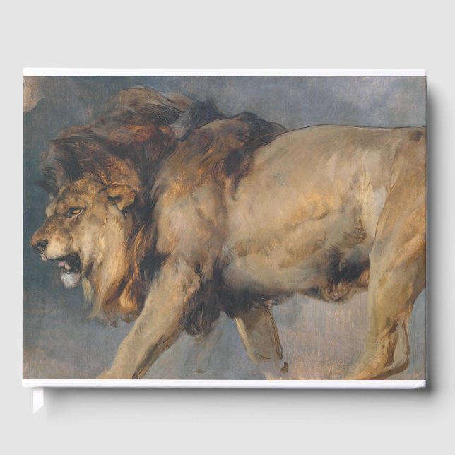 Study of a Lion (by Edwin Henry Landseer) Guest Book (Front)