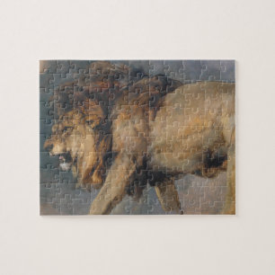 Study of a Lion (by Edwin Henry Landseer) Jigsaw Puzzle
