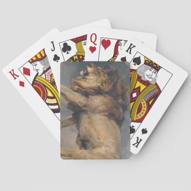 Study of a Lion (by Edwin Henry Landseer) Playing Cards (Back)