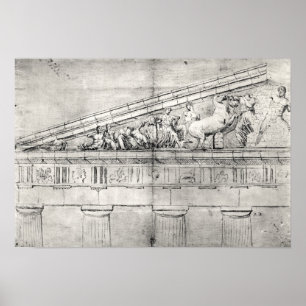 Study of a pediment from the Parthenon Poster