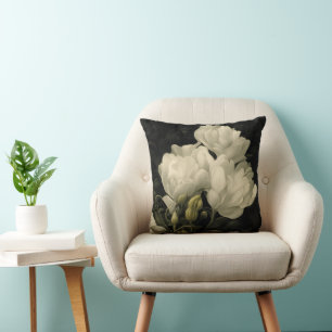 Study of a Peony Flower Throw Pillow