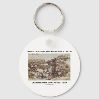 Study Of A Tuscan Landscape 1473 Leonardo da Vinci Keychain